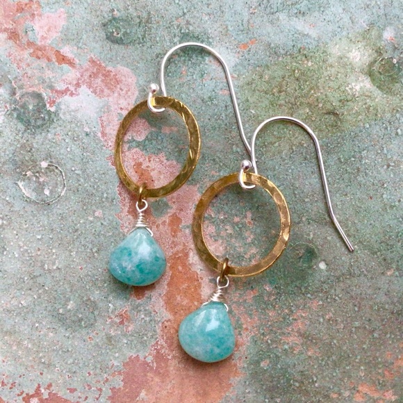 Amazonite Sundance charm Earrings - Picture 2 of 4